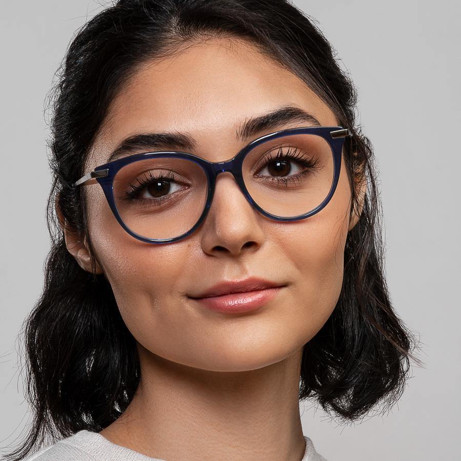Cobalt blue eyeglass frames top