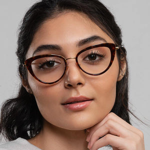 Abbey Havana | Designer eyewear with blue light blocking technology